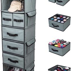 Hanging Closet Organizer and Storage Shelves - Wardrobe Clothes Organizer for Closet, Storage Organizer - Hanging Shelves for Closet Organization and 