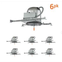EnviroLite 6 in. IC Rated LED New Construction Recessed Housing (6-Pack) - New