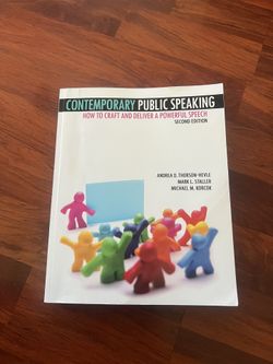 Contemporary Público Speaking. Second Edition Like New