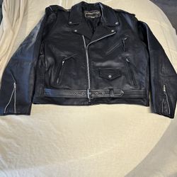 Vintage Men's American Top Genuine Leather Motorcycle Jacket  