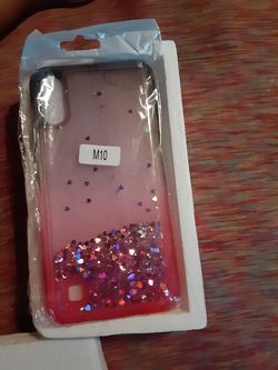 Phone case and glass fits galaxy m10