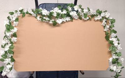 Flower Hanging Decor, Lights and Vase.