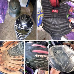 Baseball softball gear gloves catchers chest Hitting Tee helmet workout bag Sklz stick