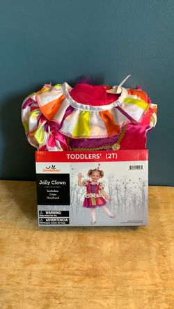 HALLOWEEN CLOWN TODDLER SIZE 2T COSTUME