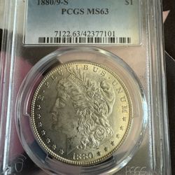 1880/9-S PCGS MS63 Morgan Silver Dollar