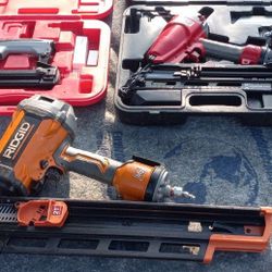 3 Nail Guns Ridgid Framing Gun Senco Finisher & Craftman Finishing Gun 