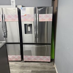 Samsung - 31 Cu Ft Mega Capacity 3-Door French Door Refrigerator With Water Dispenser And Four Types Of Ice In Stainless Steel 😻