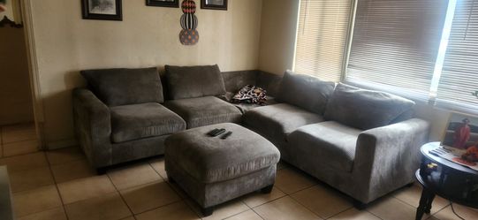 Gray sectional couch