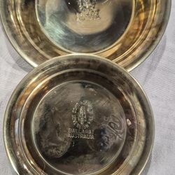 Brass Ir Copper I Think Ashtrays. Small N Medium $15 EACH set