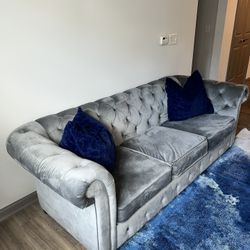 Gray Suede Couch