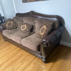 Wooden traditional or classic style sofa