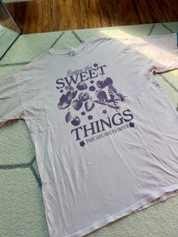 PacSun Golden Hour "Enjoy the Sweet Things" purple graphic t-shirt, One Size