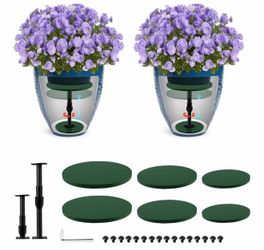 2 Pack Adjustable Height Plant Risers for Inside Pots