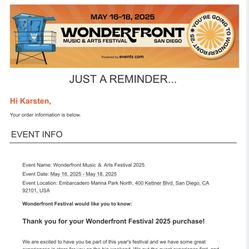 WONDERFRONT Festival - Friday GA Ticket