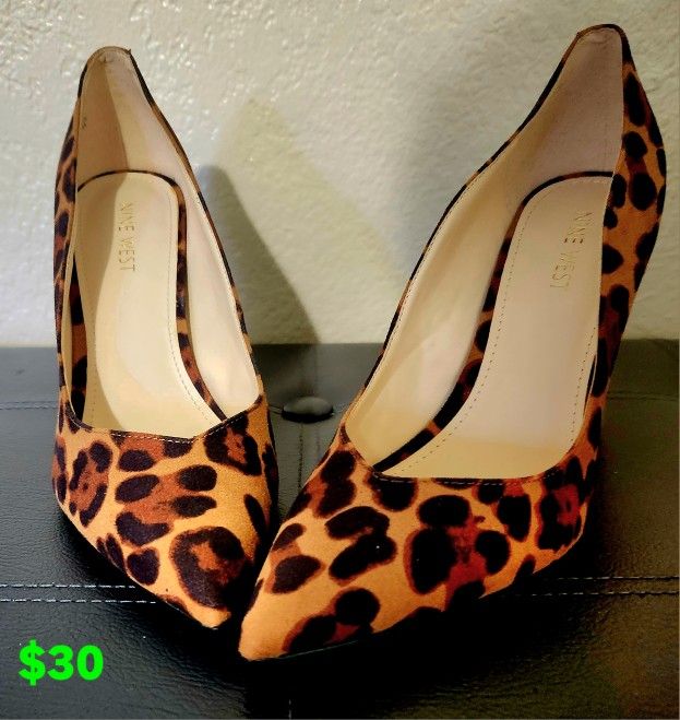 Nine West Sz. 8 Leopard Heels