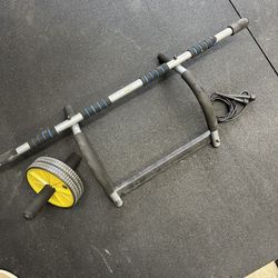 Pull-up Jump Rope Ab Wheel Combo