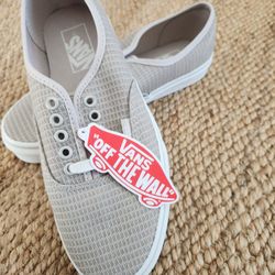 Vans Off The Wall Brown Canvass Shoes Brand New Unworn