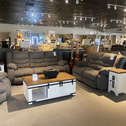 Manual Reclining Sofa And Loveseat
