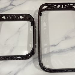 2 Southern Living at Home Clairmont cast iron casserole caddies oblong + square - Smoke and Pet Free