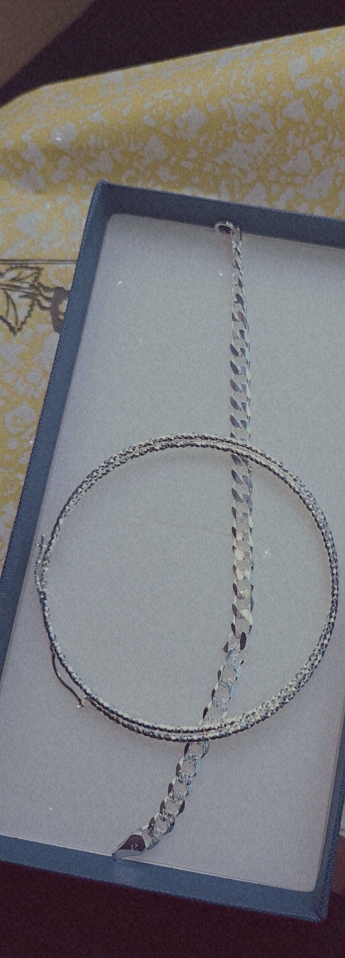 Hoop Silver Earrings And Silver Chain