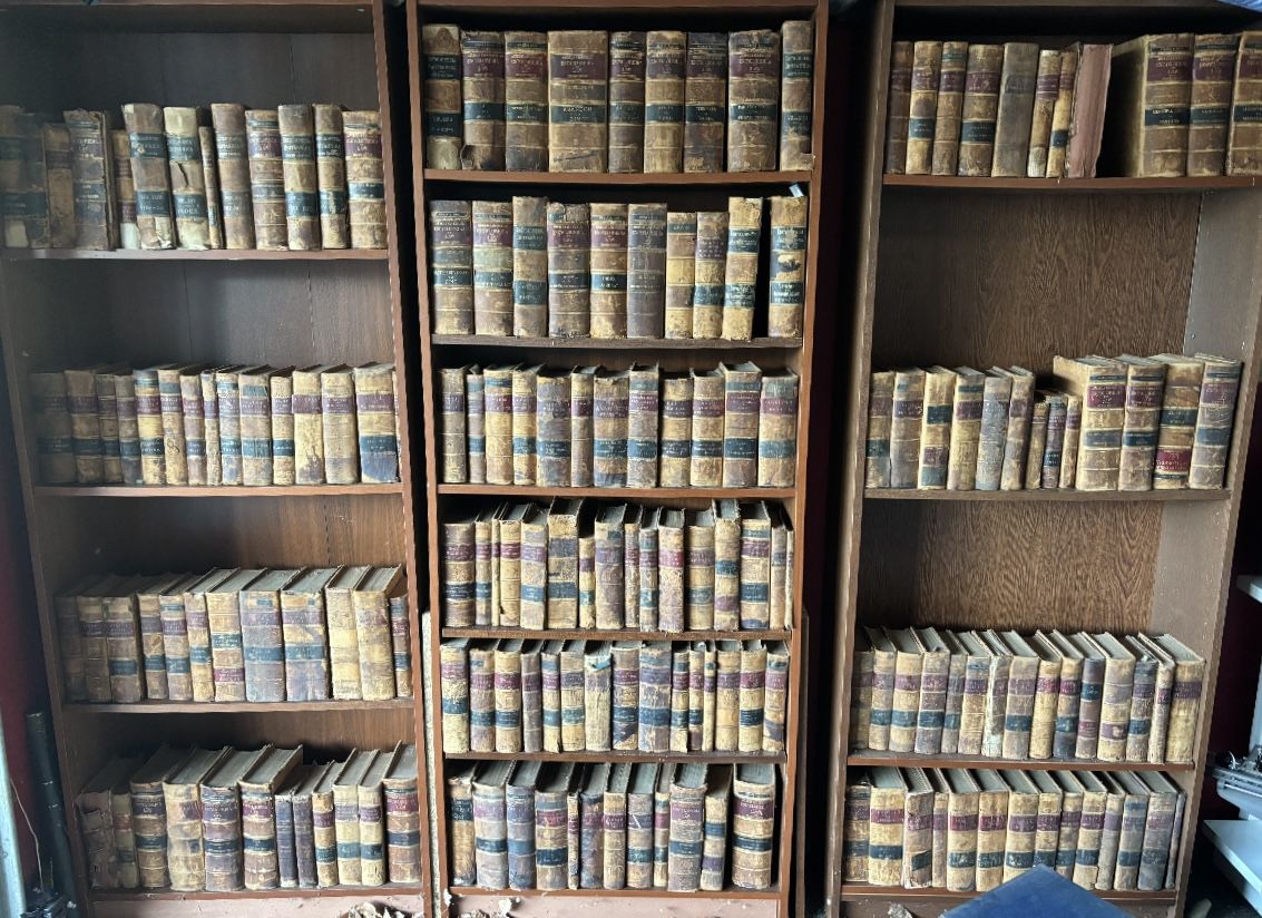 Antique Leather Bound Law Book Collection Approximately 150 Volumes