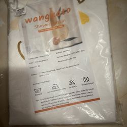 Brand New: White Bath Curtain,12 Hooks,72"Wx72"L