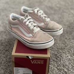 Kids/Girls Light Pink Old School Vans 