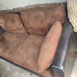 Leather/Microfiber Couch