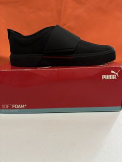 PUMA El Rey II Men's Slip-On Shoes, Black/Risk Red, Size 9