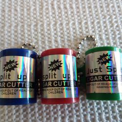 3pcs Cigarillo C. Cutter Blunt Splittter Keychain