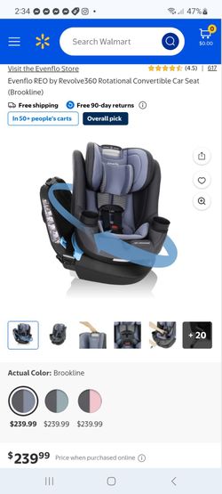 Evenflo REO by Revolve360 Rotational Convertible Car Seat $200