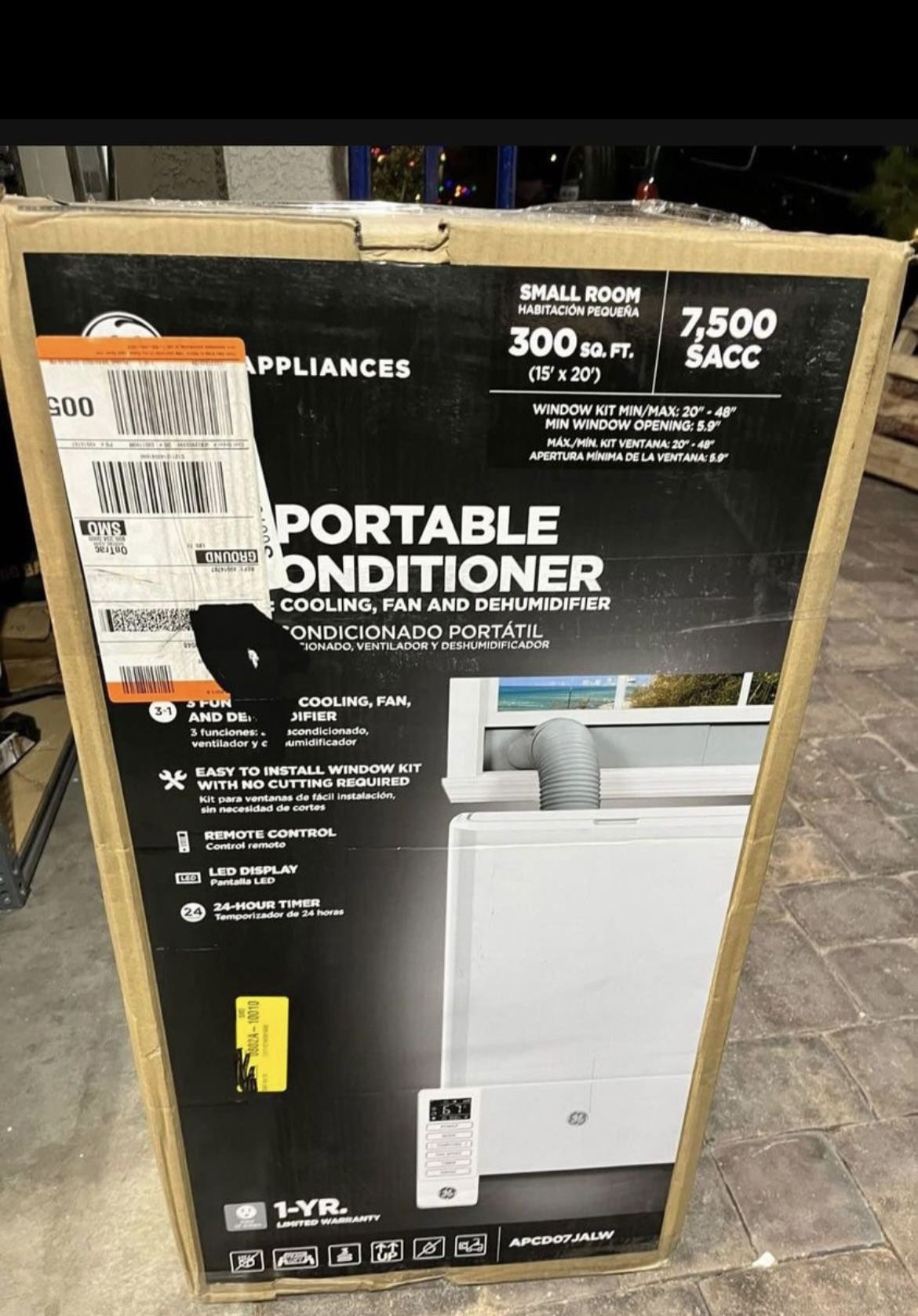 BRAND NEW GE 3 In 1 Portable Air Conditioner 300 Ft. 2 7500 SACC for