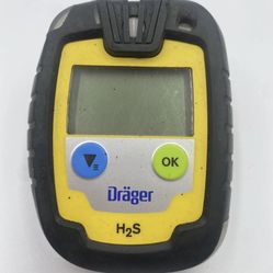 Drager Pac 6000 H2S Gas Detector Meters For PARTS OR REPAIR NO POWER YELLOW