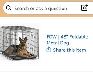 Large dog crate