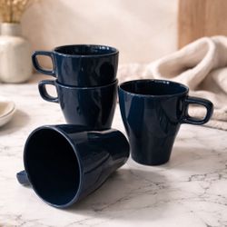 Blue Set Of 4 Mugs - Made In USA