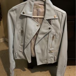 Blue Leather Jacket Women S
