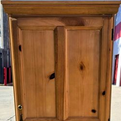 Solid Wood Computer Cabinet & Foldout Desk