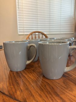 Corelle Gray Ceramic Mugs