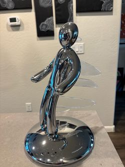 Raffaele lannello "The Ex" Chrome Voodoo Man Knife Block