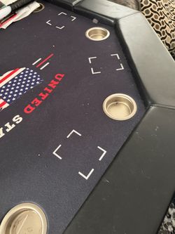 8 Player Poker Table with American Flag Design