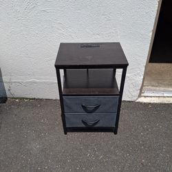 End Table/ Night Stand With Charging Port