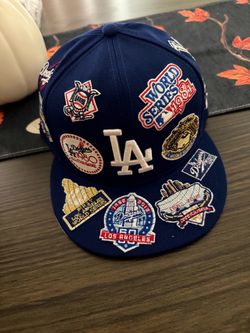 MLB LOS ANGELES DODGERS 59FIFTY ALL OVER FITTED HAT size 7 3/4
