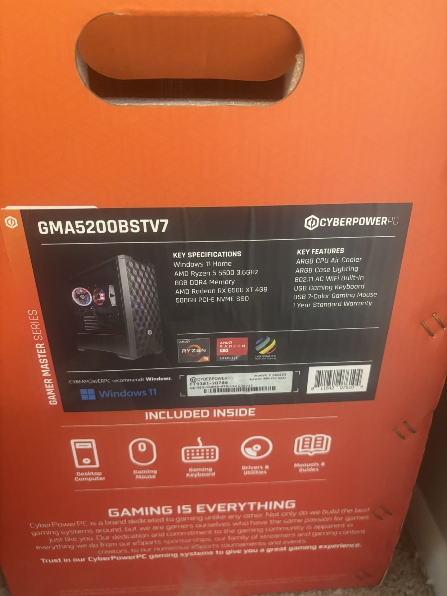 Cyberpower Ryzen 5 500$