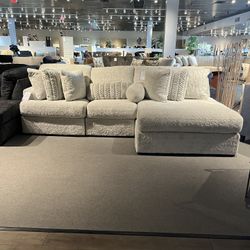 Light Grey 3PC Chaise Sectional Couch