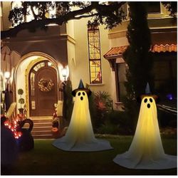 🎃👻 (2) Light-Up Halloween Ghost Decoration – $25 (Brand New, Elgin Pickup) 👻🎃