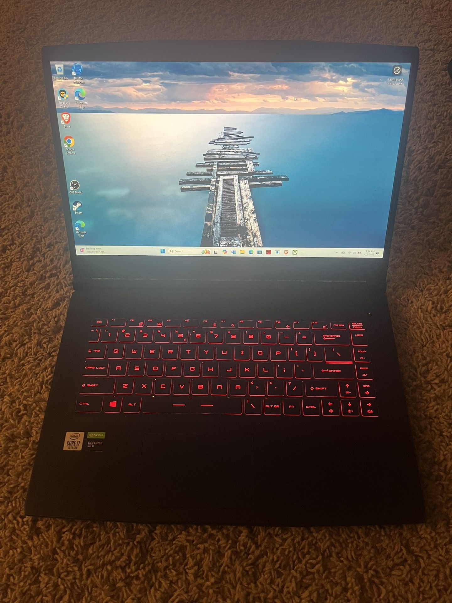 MSI Gaming Laptop Good Condition