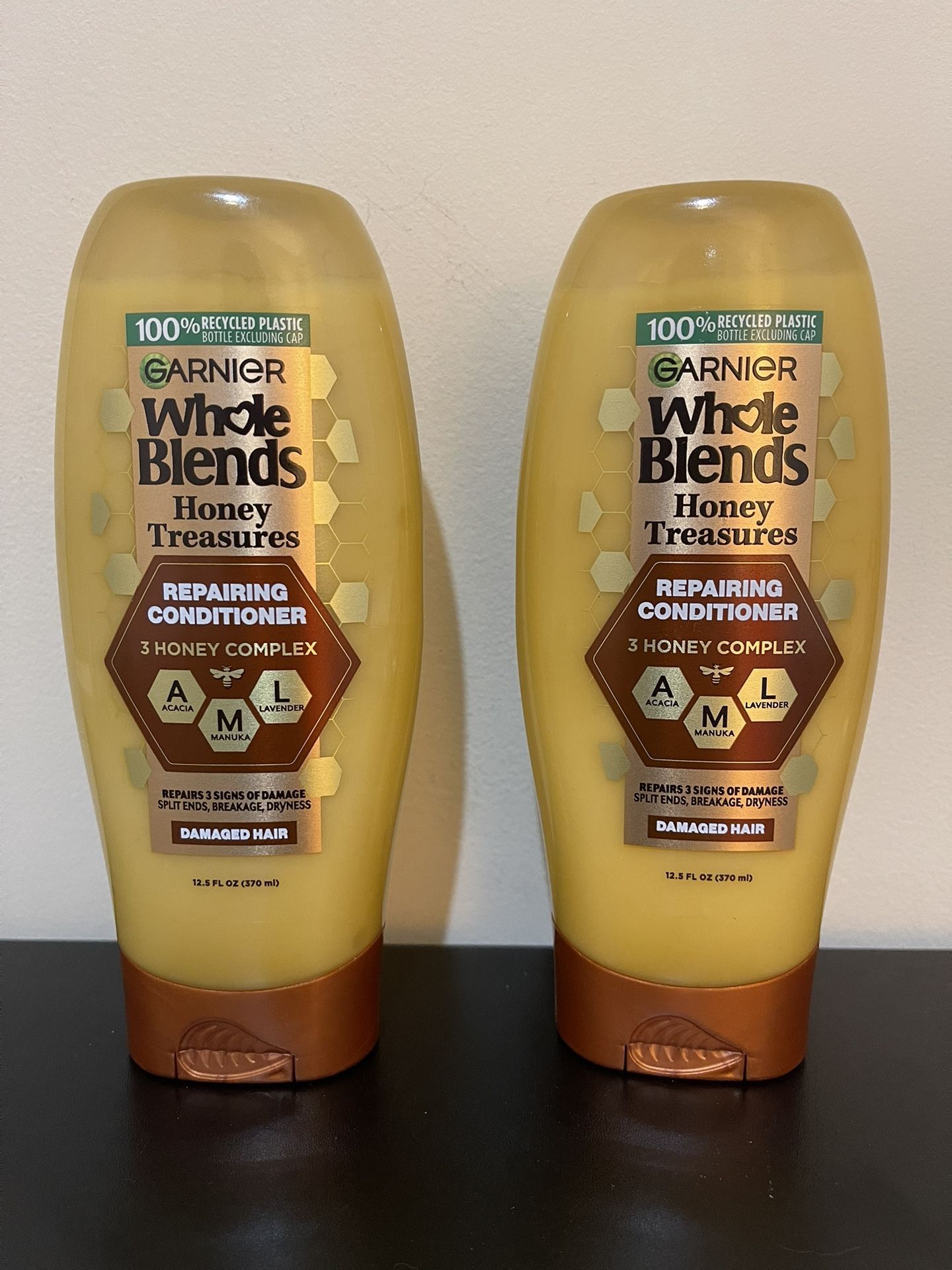 2Pack Garnier Whole Blends Honey Treasures Repairing Conditioner with Royal Jelly Honey, 12.5 fl oz
