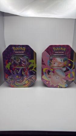Pokemon Mega Moonlit Tins : Mega Gengar and Mega Clefable