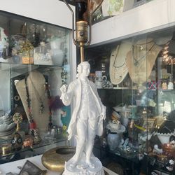 Antique White French Lamp 