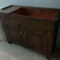 Walnut Dry Sink/Cabinet
